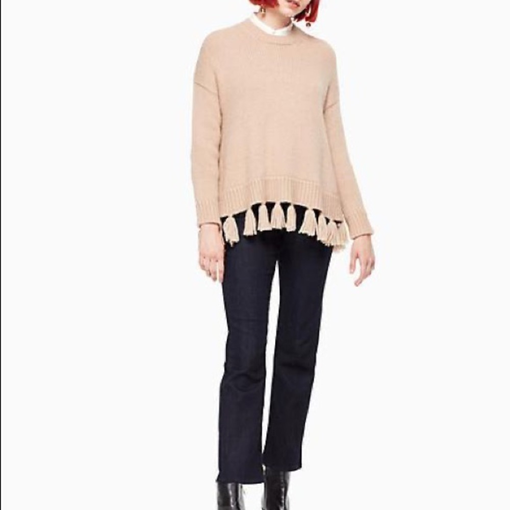 Kate Spade airy Alpaca Tassel sweater